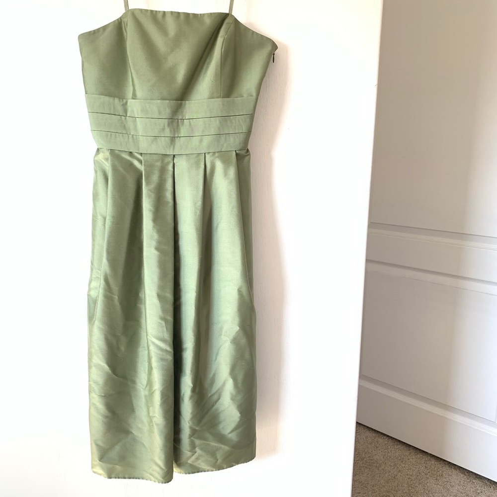Ann Taylor strapless green dress